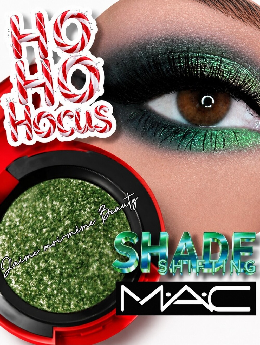 MAC Ho Ho Hocus Shade Shifting Metallic Green Gold Duo Chrome Eyeshadow